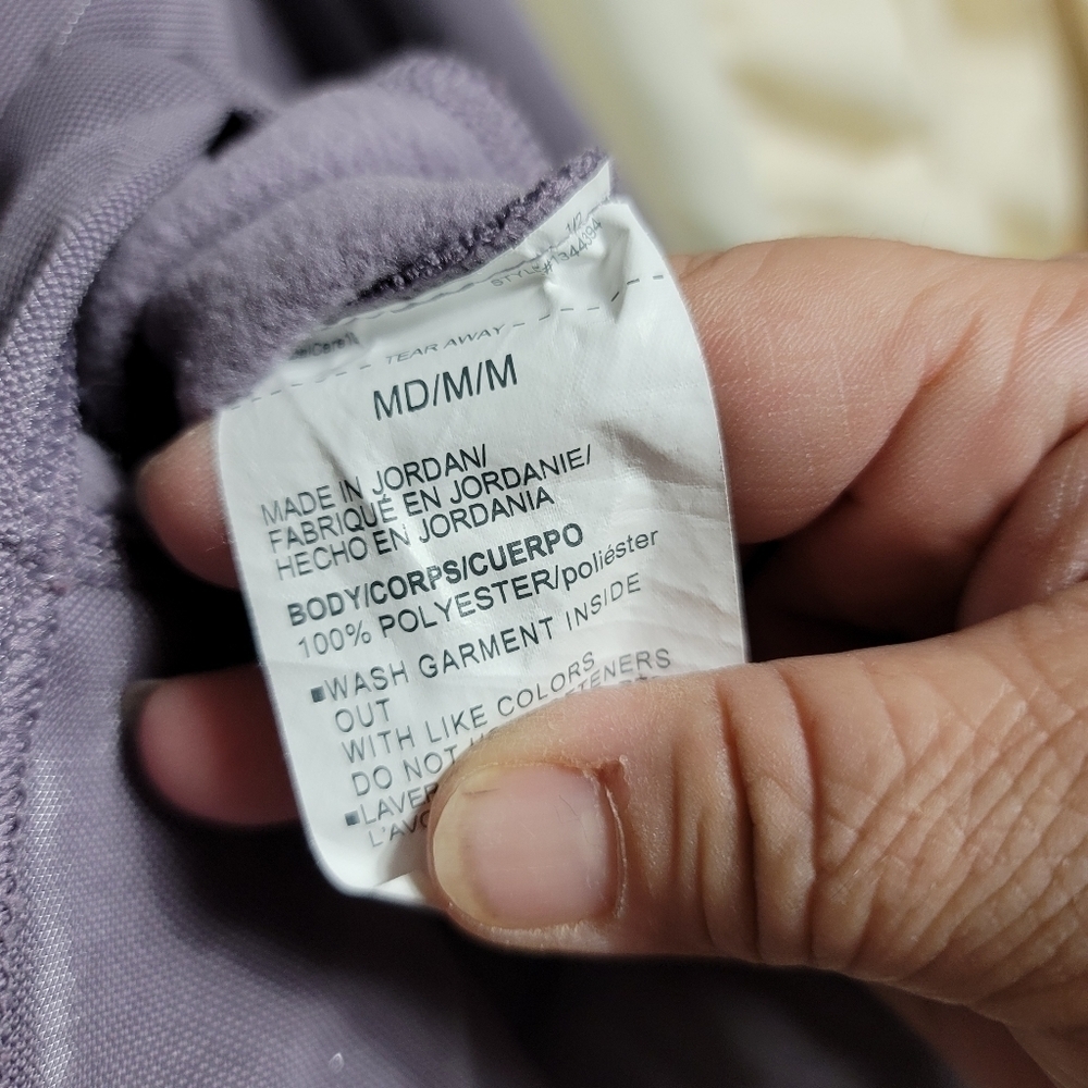 Under Armour Fleece Mock Neck Mirage Pullover Sweatshirt Medium Lavender Pocket - Picture 5 of 9